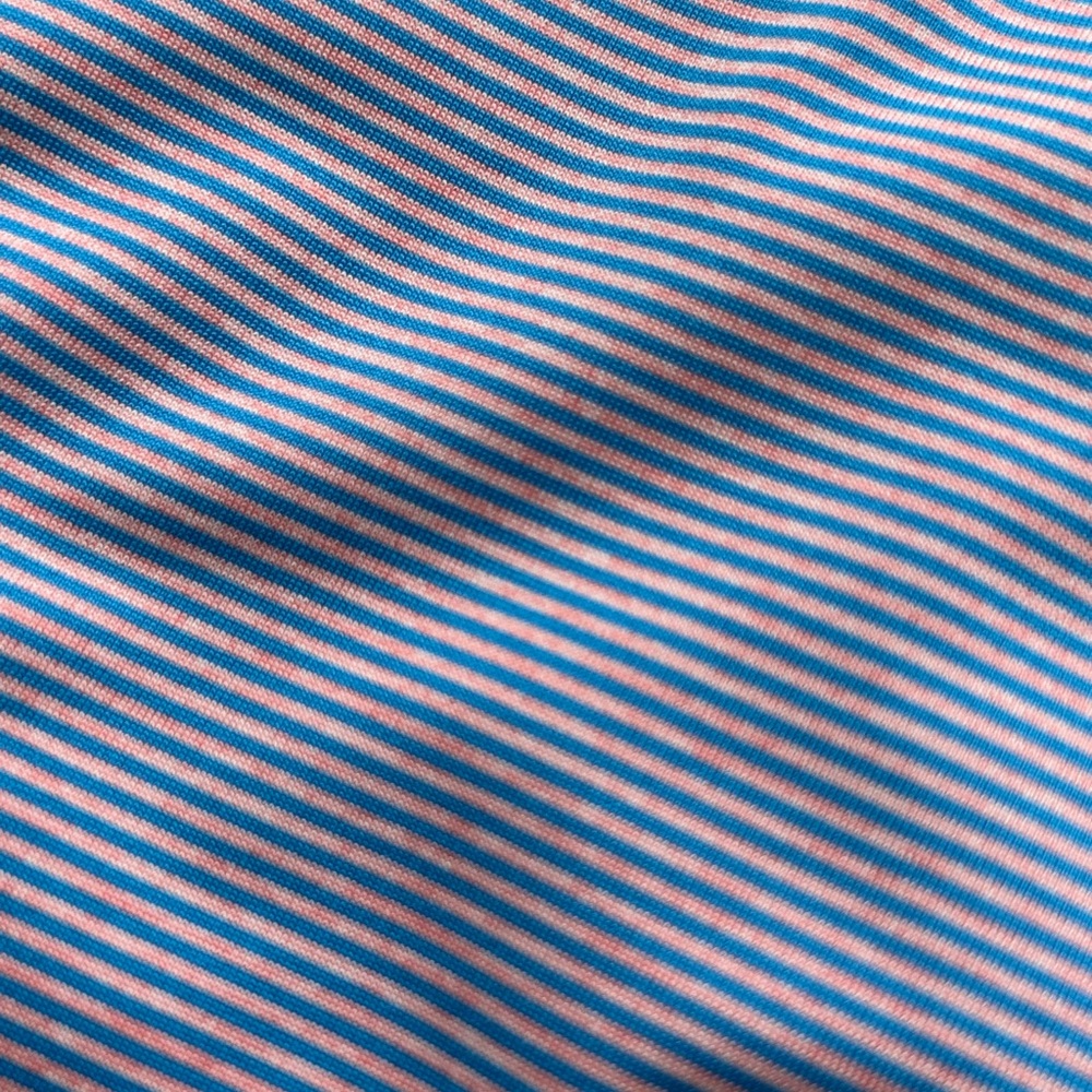 johnnie-O Blue Striped Polo Shirt Classic Design - Picture 5 of 5